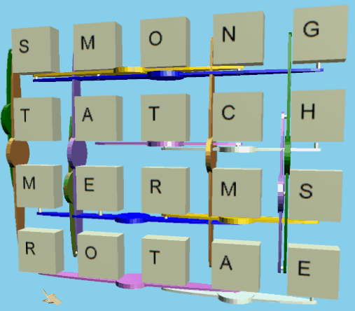 SpinShuffle five-letter word puzzle