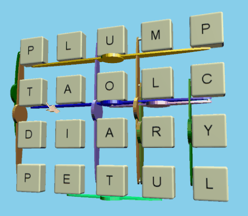 SpinShuffle five-letter word puzzle