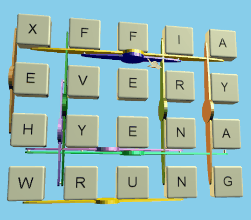 SpinShuffle five-letter word puzzle